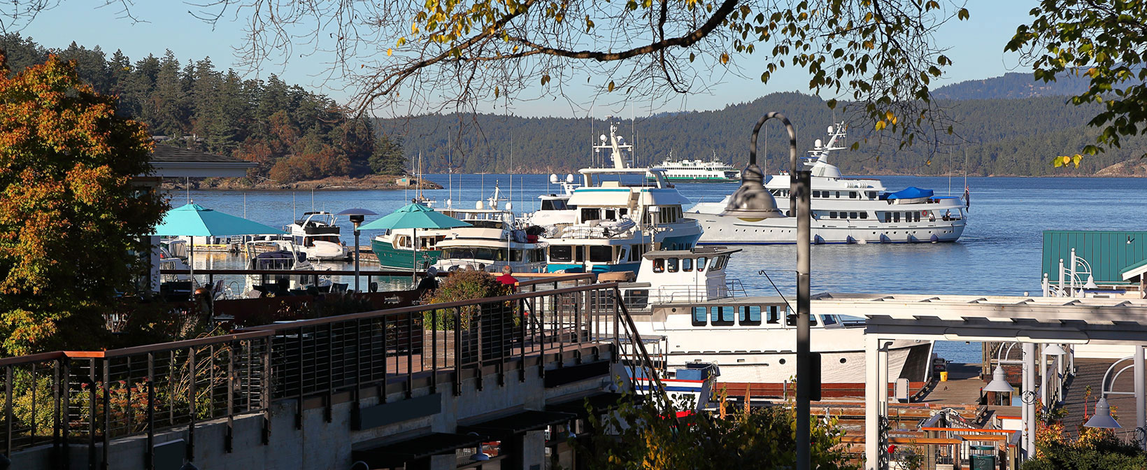 View of the ferry in the port